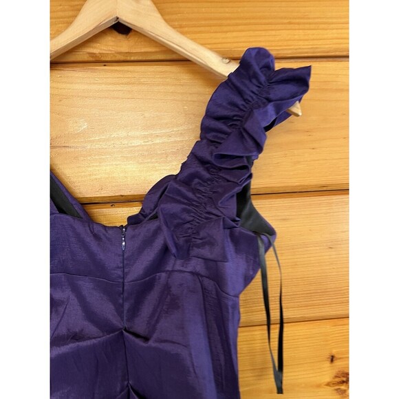 Xscape Purple Formal Prom Cocktail Dress Size 8 Strap Beautiful - Picture 4 of 4